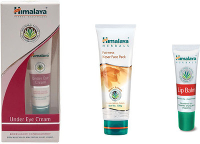 

Himalaya under eye cream , fairness kesar face pack , lip balm(Set of 3)
