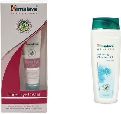 Himalaya Herbals under eye cream, refreshing cleansing milk(2 Items in the set)