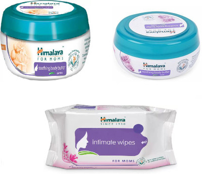 

Himalaya Soothing Body Butter, Intimate Wipes, Soothing Body Butter Rose(Set of 3)