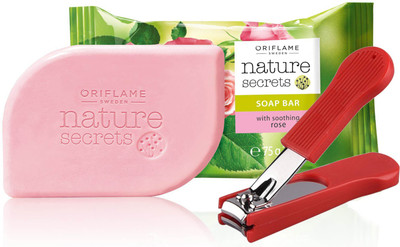 

Oriflame Sweden Nature Secrets Soap Bar with soothing rose (32045) With Nail Cutter(Set of 2)