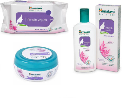 Himalaya Intimate Wipes, Soothing Body Butter, Intimate Wash(Set of 3)