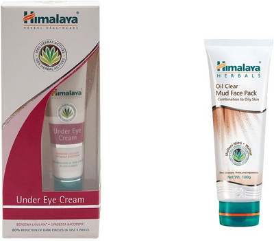 

Himalaya under eye cream, oil clear mud face pack(Set of 2)