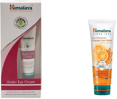 

Himalaya under eye cream, tan removal orange face wash(Set of 2)