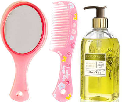 Oriflame Sweden Essense&Co. Lemon & Verbena Body Wash 300ml ( 31852 ) With Mirror & Comb Set(Set of 3)