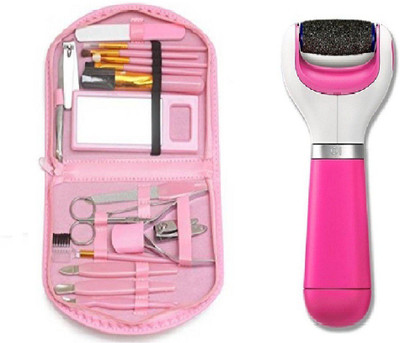 

TouchStream 18 IN 1 MANICURE SET[PINK] WITH PEDISPIN [PINK] CALLOUS REMOVER(Set of 19)