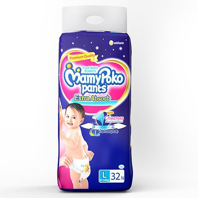 

MamyPoko Diaper Large - L(32 Pieces)