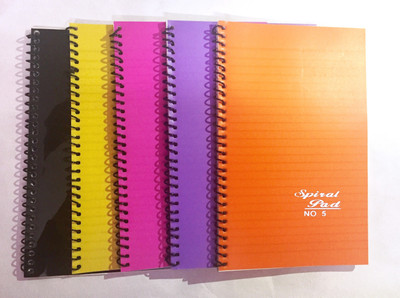 indogifts Regular Writing Pad(Spiral Pad, Multicolor, Pack of 5)