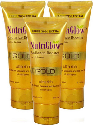 

NutriGlow Gold Radiance Booster Foam (Pack of 3) Face Wash(65 ml)