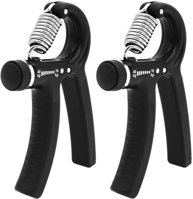 

Leosportz Adjustable Spring Hand Grip 5-50kg Multi Colour (Pair) Hand Grip/Fitness Grip(Black)