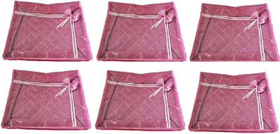 

Addyz Deginer Pack of 6 Pieces Single Satin Saree Cover Salwar Suit Kamiz Cover Storage Bag Up to 2 Saree or Salwar in Each Saree Cover. Storage Bag(Pink)