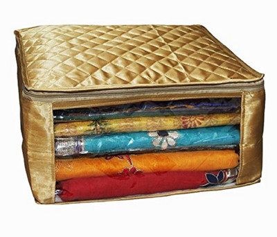 

Kuber Industries Designer Saree Cover Large Size In Golden Satin Material With Capacity of upto 15 Sarees (Wedding Gift) KISC01 SCKISCG01(Golden)