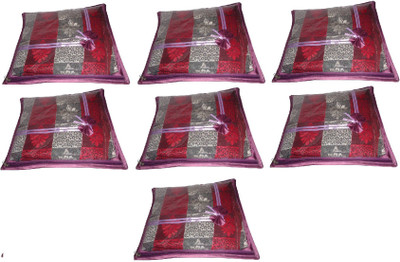 

Addyz Deginer Pack of 7 Pieces Single Satin Saree Cover Salwar Suit Kamiz Cover Storage Bag Up to 1 Saree or Salwar in Each Saree Cover. Storage Bag(Purple)