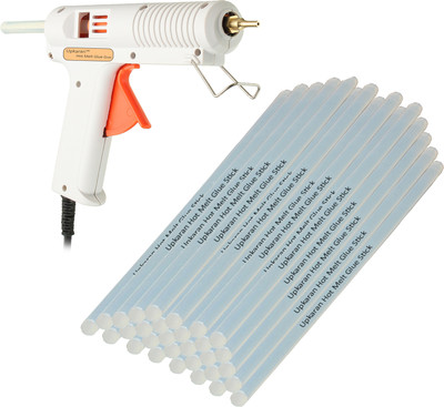 

Upkaran Hot Melt Adjustable Temperature Leak Proof DIY 150 Watt Glue Gun with 30 Glue Sticks Standard Size(10inch/25.4cm) for scrapbook tool, hobby Kit, electronic circuit board, project work, bonding toy Adjustable Temperature Corded Glue Gun(11 mm)