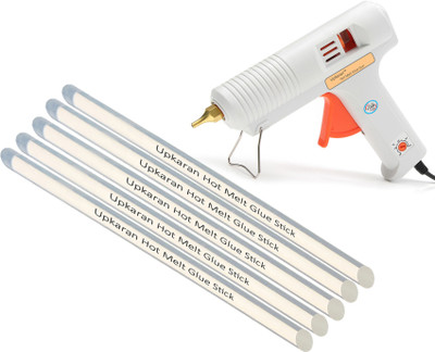 

Upkaran Multi Adjustable Temperature Professional Leak Proof Precision Pro Hot Glue Gun 150 Watt with 5 Hot Glue Sticks(10inch/25cm) For High-Tech Quick Repairs Adjustable Temperature Corded Glue Gun(11 mm)