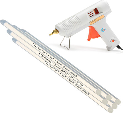 

Upkaran Multi Adjustable Temperature Professional Leak Proof Precision Pro Hot Glue Gun 150 Watt with 6 Hot Glue Sticks(10inch/25cm) For High-Tech Quick Repairs Adjustable Temperature Corded Glue Gun(11 mm)