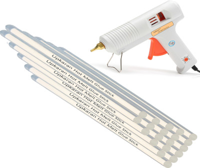 

Upkaran Multi Adjustable Temperature Professional Leak Proof Precision Pro Hot Glue Gun 150 Watt with 20 Hot Glue Sticks(10inch/25cm) For High-Tech Quick Repairs Adjustable Temperature Corded Glue Gun(11 mm)