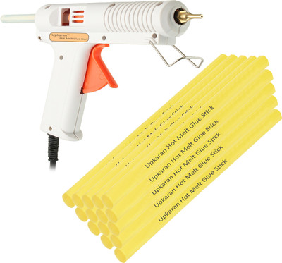

Upkaran Hot Melt Professional Leak Proof Precision Long Copper Nozzle Adjustable Temperature Glue Gun 150 Watt with 15 Stick(Standard Size) For School Project, Hobby kit and Craft Work Adjustable Temperature Corded Glue Gun(11 mm)