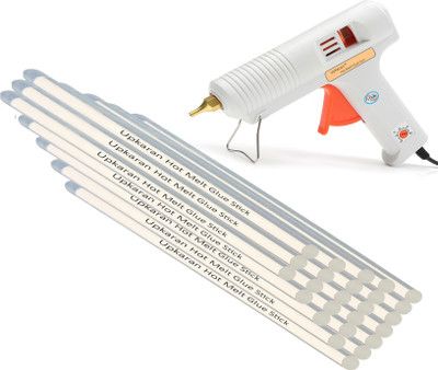 

Upkaran Multi Adjustable Temperature Professional Leak Proof Precision Pro Hot Glue Gun 150 Watt with 25 Hot Glue Sticks(10inch/25cm) For High-Tech Quick Repairs Adjustable Temperature Corded Glue Gun(11 mm)