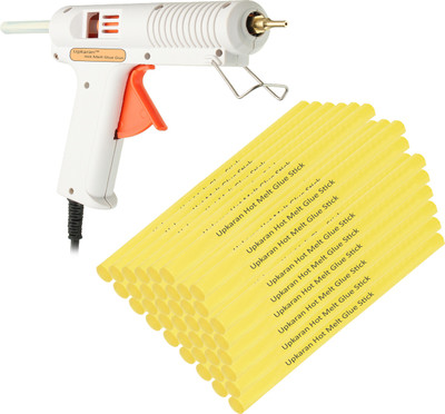 

Upkaran Hot Melt Professional Leak Proof Precision Long Copper Nozzle Adjustable Temperature Glue Gun 150 Watt with 40 Stick(Standard Size) For School Project, Hobby kit and Craft Work Adjustable Temperature Corded Glue Gun(11 mm)