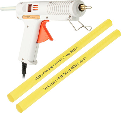 

Upkaran Hot Melt Professional Leak Proof Precision Long Copper Nozzle Adjustable Temperature Glue Gun 150 Watt with 2 Stick(Standard Size) For School Project, Hobby kit and Craft Work Adjustable Temperature Corded Glue Gun(11 mm)