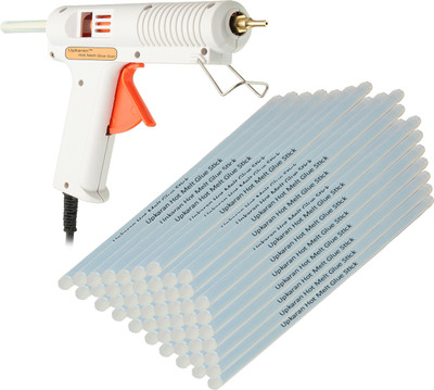 

Upkaran Hot Melt Adjustable Temperature Leak Proof DIY 150 Watt Glue Gun with 50 Glue Sticks Standard Size(10inch/25.4cm) for scrapbook tool, hobby Kit, electronic circuit board, project work, bonding toy Adjustable Temperature Corded Glue Gun(11 mm)