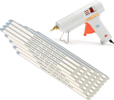 

Upkaran Multi Adjustable Temperature Professional Leak Proof Precision Pro Hot Glue Gun 150 Watt with 30 Hot Glue Sticks(10inch/25cm) For High-Tech Quick Repairs Adjustable Temperature Corded Glue Gun(11 mm)