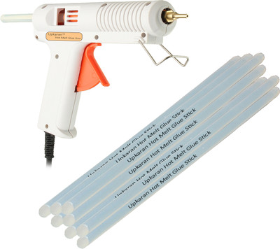 

Upkaran Hot Melt Adjustable Temperature Leak Proof DIY 150 Watt Glue Gun with 8 Glue Sticks Standard Size(10inch/25.4cm) for scrapbook tool, hobby Kit, electronic circuit board, project work, bonding toy Adjustable Temperature Corded Glue Gun(11 mm)