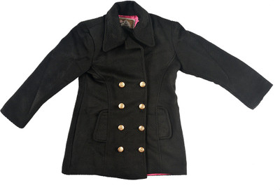 

Little Kangaroos Full Sleeve Self Design Baby Girls Jacket, Black