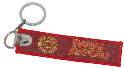 

Aura Premium Quality Cloth Double Sided Royal Enfield Logo Key Chain