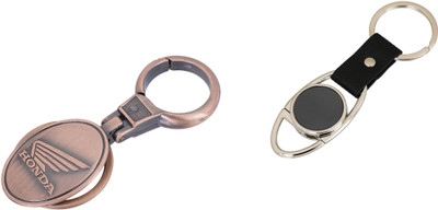 

Shubheksha Combo of Honda Logo (Bronze) & Eye Shape Hook Key Chain
