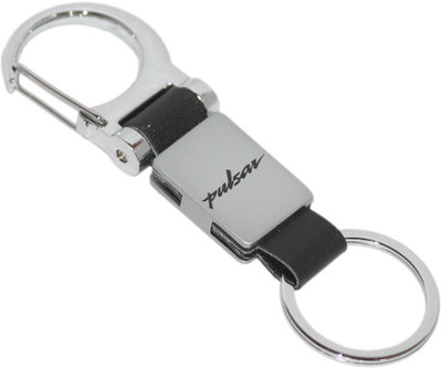 

Aura Imported Leather & Metal Pulsar Bike Logo Key Chain