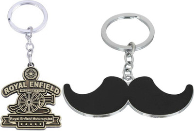

Shubheksha Combo of Royal Enfield Logo & Mustache Metallic Key Chain