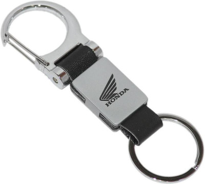 

Aura Imported Leather & Metal Honda Bike Logo Key Chain