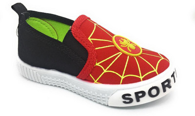 

TeeniTiny Boys & Girls Slip on Loafers(Red, Black