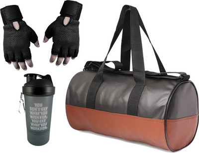 

Hyper Adam AN-323 Trendy Gym Bag, Protein Shaker And Gym Glove With Wrist Support Combo Gym & Fitness Kit