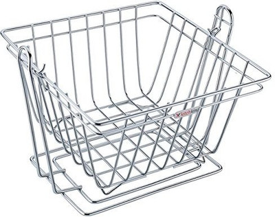 Alpyog Stainless steel square kitchen dining table swing fruit & vegetable serving storage basket Dish Drainer Kitchen Rack(Steel) Alpyog Stainless steel square kitchen dining table swing fruit & vegetable serving storage basket Dish Drainer Kitchen Rack(Steel)