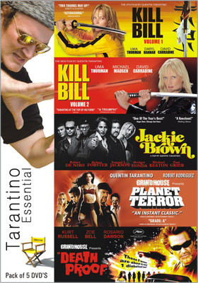 

Tarantino Essential (Kill Bill 1, Kill Bill 2, Jackie Brown, Planet Terror, Death Proof Pack Of 5 Dvd's)(DVD English)