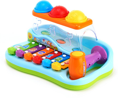 

RV PROSHOP Xylophone with Balls and Hammer(Multicolor)