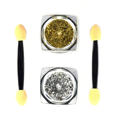 

Savni combo of silver and golden nail art dust glitter(Pink)