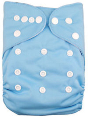 

N&M Cloth Diaper REUSABLE Nappy Organic Cotton Anti Bacterial Washable  Adjustable WaterProof Covered 0-2 Years - Blue