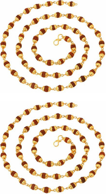 MPA Rudraksh Mala Gold Plated Gold-plated Plated Copper Chain