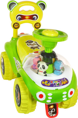 

DealBindaas Stylish Dream Rider-Green | 2 - 5 Years | Ride On Car | No Battery Required | Free Wheel(Green, Yellow)