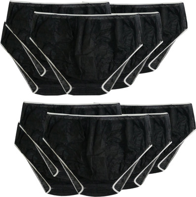 SPONGY HUB Women Hipster Black Panty  (Pack of 10)