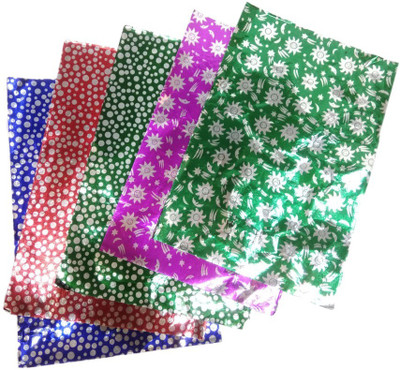 

Shreeji Decoration 50 Pcs(1 Book) of Chocolate Wrapping Paper for Decoration,Flower making, Festive decoration, Hobby craft,Art & Craft,Pittal pana,Chocolate Wrapping Ruled Small Multipurpose Paper(Set of 1, Multicolor)