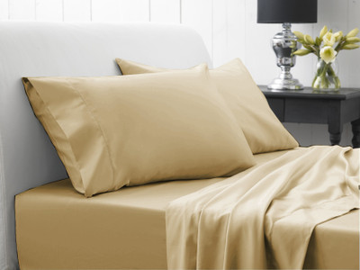 AVI Microfibre Solid Sleeping Pillow Pack of 2(Beige)