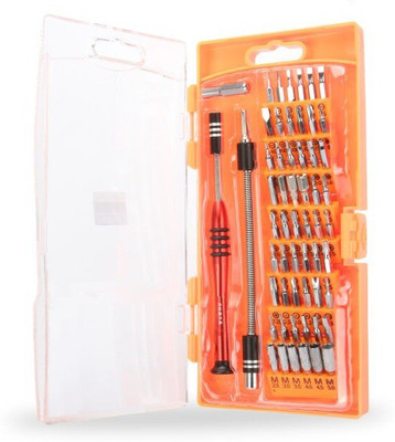 

PagKis Tool Set For iphone, Mackbook Air, Macbook Pro, Mobiles And Gadgets Repair Combination Screwdriver Set(Pack of 54), Orange;chrome