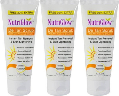 

NutriGlow DE-TAN Face Scurb (Pack of 3) Scrub(65 g)