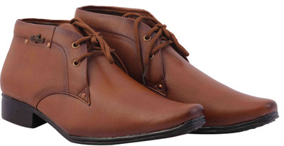 

BJOS High Ankle Lace Up Shoes Lace Up For Men(Tan