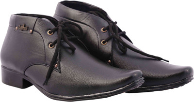 

BJOS High Ankle Lace Up Shoes Lace Up For Men(Black