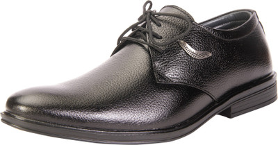 

Dokmen Black Men's Formal Shoes Derby For Men(Black